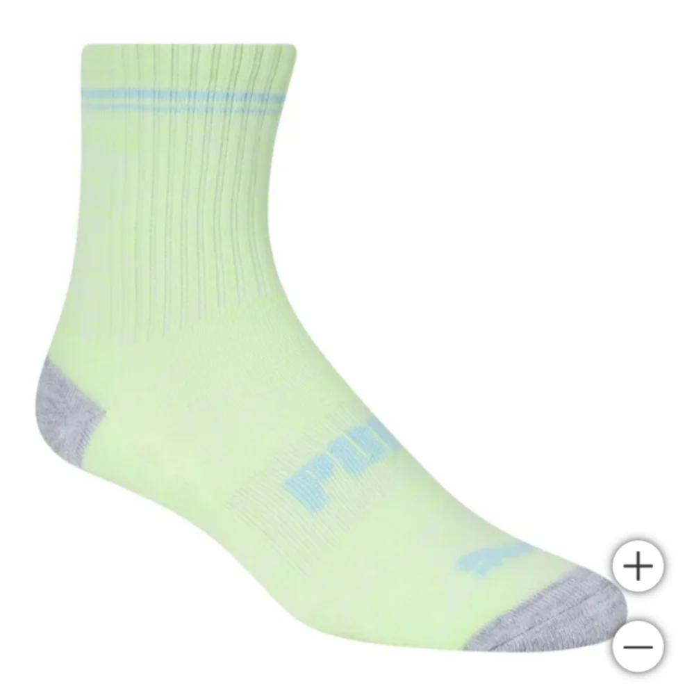 new!!! PUMA Kids' Boys Girls Low Crew Socks, 20-pair Pink Color Size Medium NWT!